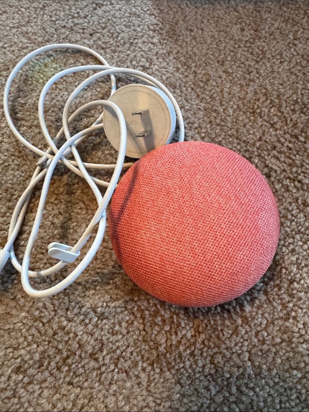 Google home mini smart speaker in coral color Smart Speaker